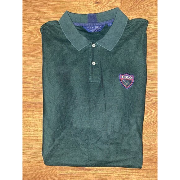 Vintage 90s Polo Ralph Lauren Golf Mens Green Polo Shirt Size XXL - Picture 1 of 3